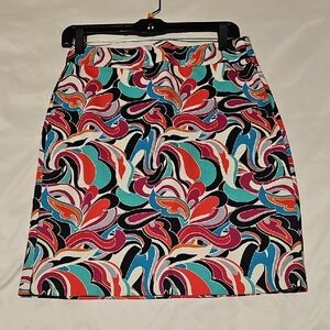 Banana Republic Multicolor Abstract Mini Skirt